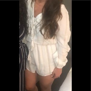 White long sleeve romper